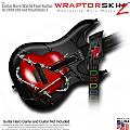 Barbwire Heart Red  Skin fits Guitar Hero 5 - World Tour - Band Hero Guitar for XBOX 360 and PS3