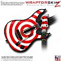 Bullseye Red and White  Skin fits Guitar Hero 5 - World Tour - Band Hero Guitar for XBOX 360 and PS3