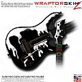 Chrome Drip on Black  Skin fits Guitar Hero 5 - World Tour - Band Hero Guitar for XBOX 360 and PS3