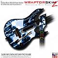 Radioactive Blue  Skin fits Guitar Hero 5 - World Tour - Band Hero Guitar for XBOX 360 and PS3