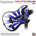 Rising Sun Blue  Skin fits Guitar Hero 5 - World Tour - Band Hero Guitar for XBOX 360 and PS3