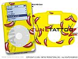 Chilli Peppers on Yellow iPod Tune Tattoo Kit (fits 4th Gen iPods)