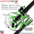 Rising Sun Green WraptorSkinz  Skin fits XBOX 360 & PS3 Guitar Hero III Les Paul Controller (GUITAR NOT INCLUDED)