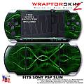 Abstract 01 Green WraptorSkinz  Decal Style Skin fits Sony PSP Slim (PSP 2000)