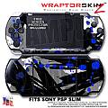 Abstract 02 Blue WraptorSkinz  Decal Style Skin fits Sony PSP Slim (PSP 2000)