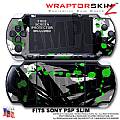 Abstract 02 Green WraptorSkinz  Decal Style Skin fits Sony PSP Slim (PSP 2000)
