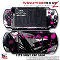 Abstract 02 Pink WraptorSkinz  Decal Style Skin fits Sony PSP Slim (PSP 2000)