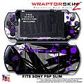 Abstract 02 Purple WraptorSkinz  Decal Style Skin fits Sony PSP Slim (PSP 2000)