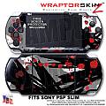 Abstract 02 Red WraptorSkinz  Decal Style Skin fits Sony PSP Slim (PSP 2000)