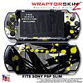 Abstract 02 Yellow WraptorSkinz  Decal Style Skin fits Sony PSP Slim (PSP 2000)