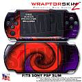 Alecias Swirl 01 Red WraptorSkinz  Decal Style Skin fits Sony PSP Slim (PSP 2000)