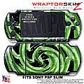 Alecias Swirl 02 Green WraptorSkinz  Decal Style Skin fits Sony PSP Slim (PSP 2000)
