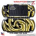 Alecias Swirl 02 Yellow WraptorSkinz  Decal Style Skin fits Sony PSP Slim (PSP 2000)