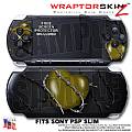 Barbwire Heart Yellow WraptorSkinz  Decal Style Skin fits Sony PSP Slim (PSP 2000)