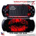 Big Kiss Lips Red on Black WraptorSkinz  Decal Style Skin fits Sony PSP Slim (PSP 2000)