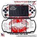 Big Kiss Lips Red on White WraptorSkinz  Decal Style Skin fits Sony PSP Slim (PSP 2000)