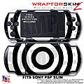 Bullseye Black on White WraptorSkinz  Decal Style Skin fits Sony PSP Slim (PSP 2000)