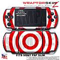 Bullseye Red on White WraptorSkinz  Decal Style Skin fits Sony PSP Slim (PSP 2000)