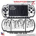 Chrome Drip on White WraptorSkinz  Decal Style Skin fits Sony PSP Slim (PSP 2000)