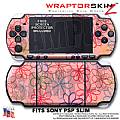 Kearas Flowers on Pink WraptorSkinz  Decal Style Skin fits Sony PSP Slim (PSP 2000)