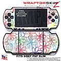 Kearas Flowers on White WraptorSkinz  Decal Style Skin fits Sony PSP Slim (PSP 2000)