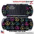 Kearas Peace Signs on Black WraptorSkinz  Decal Style Skin fits Sony PSP Slim (PSP 2000)