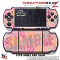 Kearas Peace Signs on Pink WraptorSkinz  Decal Style Skin fits Sony PSP Slim (PSP 2000)