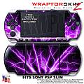 Lightning Purple WraptorSkinz  Decal Style Skin fits Sony PSP Slim (PSP 2000)
