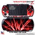 Lightning Red WraptorSkinz  Decal Style Skin fits Sony PSP Slim (PSP 2000)
