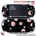 Lots of Dots Pink on Black WraptorSkinz ™ Decal Style Skin fits Sony PSP Slim (PSP 2000)