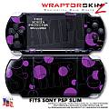 Lots of Dots Purple on Black WraptorSkinz ™ Decal Style Skin fits Sony PSP Slim (PSP 2000)