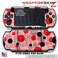 Lots of Dots Red on Pink WraptorSkinz ™ Decal Style Skin fits Sony PSP Slim (PSP 2000)