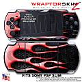 Metal Flames Red WraptorSkinz ™ Decal Style Skin fits Sony PSP Slim (PSP 2000)