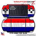 Red, White and Blue WraptorSkinz ™ Decal Style Skin fits Sony PSP Slim (PSP 2000)