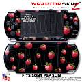 Strawberries on Black WraptorSkinz ™ Decal Style Skin fits Sony PSP Slim (PSP 2000)