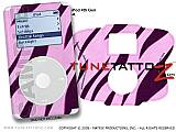 Zebra Stripes Pink iPod Tune Tattoo Kit (fits 4th Gen iPods)