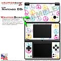 Nintendo DSi Skin - Kearas Peace Signs on White Skin Kit