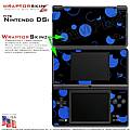 Nintendo DSi Skin - Lots of Dots Blue on Black Skin Kit