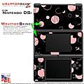 Nintendo DSi Skin - Lots of Dots Pink on Black Skin Kit