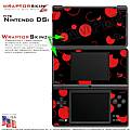 Nintendo DSi Skin - Lots of Dots Red on Black Skin Kit