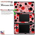 Nintendo DSi Skin - Lots of Dots Red on Pink Skin Kit