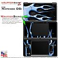 Nintendo DSi Skin - Metal Flames Blue Skin Kit