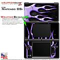 Nintendo DSi Skin - Metal Flames Purple Skin Kit