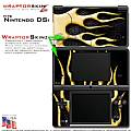 Nintendo DSi Skin - Metal Flames Yellow Skin Kit