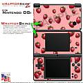 Nintendo DSi Skin - Strawberries on Pink Skin Kit