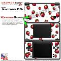 Nintendo DSi Skin - Strawberries on White Skin Kit