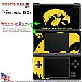 Nintendo DSi Skin - Iowa Hawkeyes Gold on Black Skin Kit