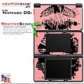 Nintendo DSi Skin - Big Kiss Lips Black on Pink Skin Kit