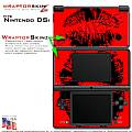 Nintendo DSi Skin - Big Kiss Lips Black on Red Skin Kit