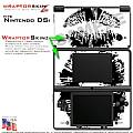 Nintendo DSi Skin - Big Kiss Lips Black on White Skin Kit